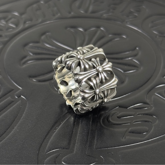 Chrome Hearts Cemetery Cross Silver Ring Size 9.25 US 925 Silver - Picture 3 of 10